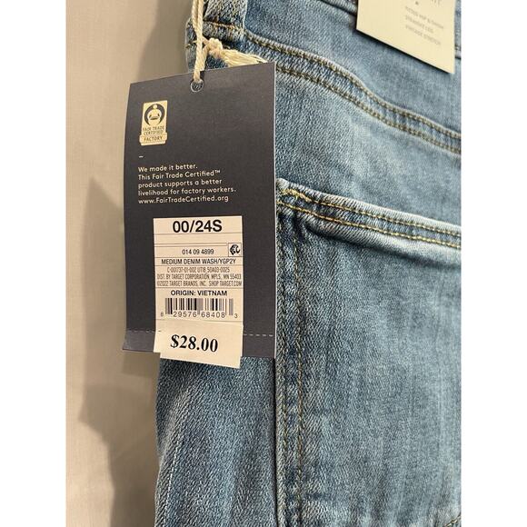 Womens Jeans Size 00 High Rise Slim Straight Fit Cropped Universal Threads🔥 - Picture 7 of 9